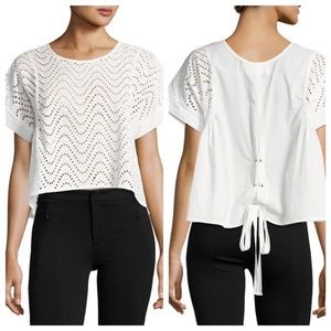 J.O.A. Los Angeles eyelet top